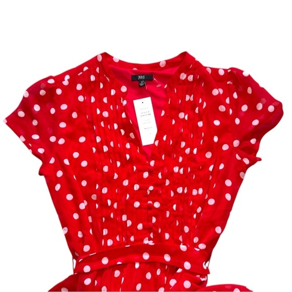 JBS Red & White Polka Dot Dress Size 10 - Picture 8 of 9